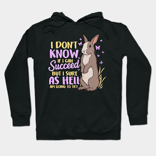 Trying To Succeed Bunny Hoodie by dilger